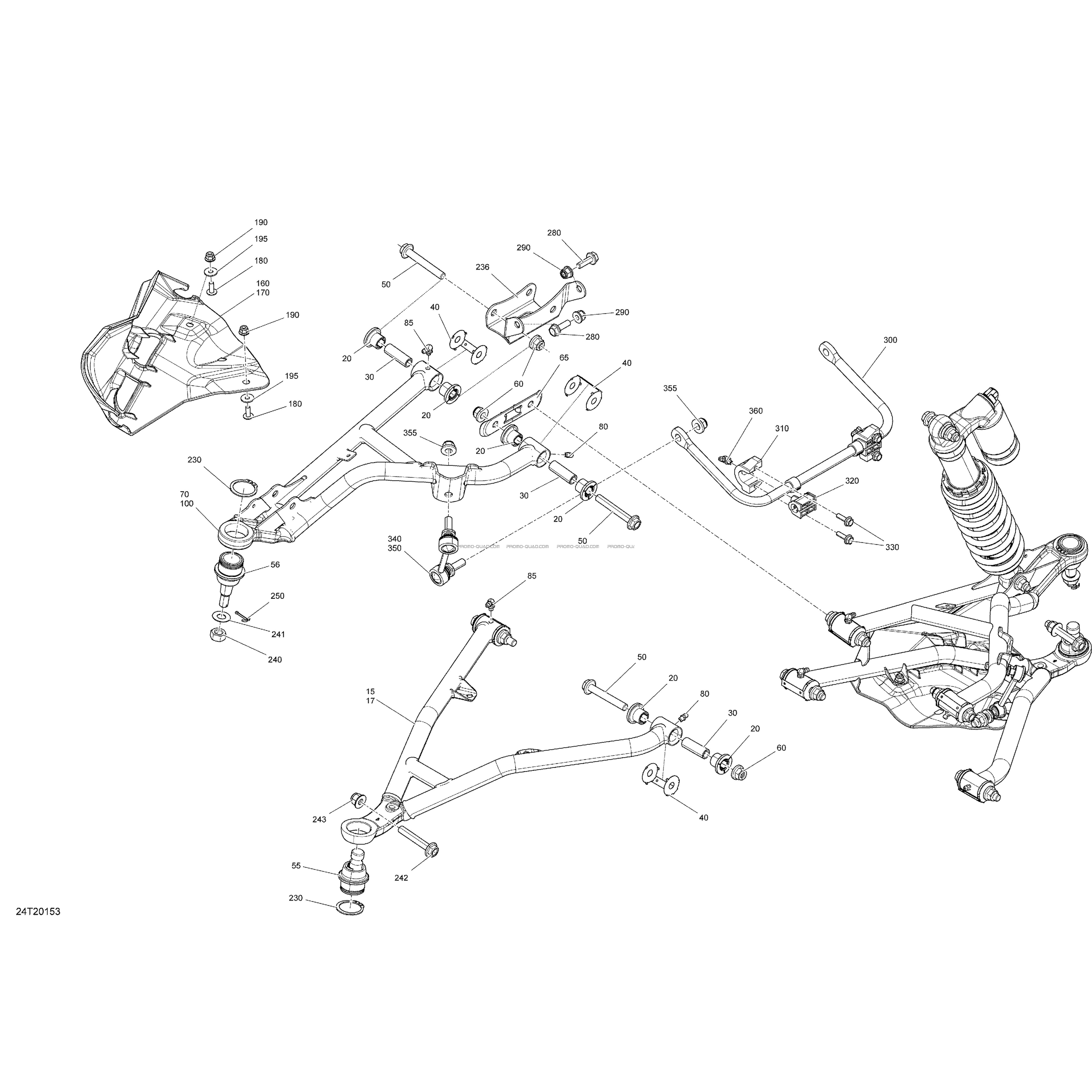 Suspension Avant  Can-am  2020 Toutes les cylindrées  pièces OEMSuspension Avant  Can-am  2020 Toutes les cylindrées  pièces OEM
