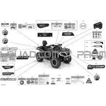 Décalques - XTP pour Can-am Toutes les cylindrées 2020 Outlander T MAX 1000 EFI - XTP - T Regulation