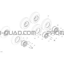 Roues - STD pour Can-am Toutes les cylindrées 2020 Outlander T 6X6 - 450 EFI - T Regulation