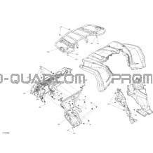 Body - Front Section - Squadron Green - STD pour Can-am Toutes les cylindrées 2020 Outlander T 6X6 - 450 EFI - T Regulation
