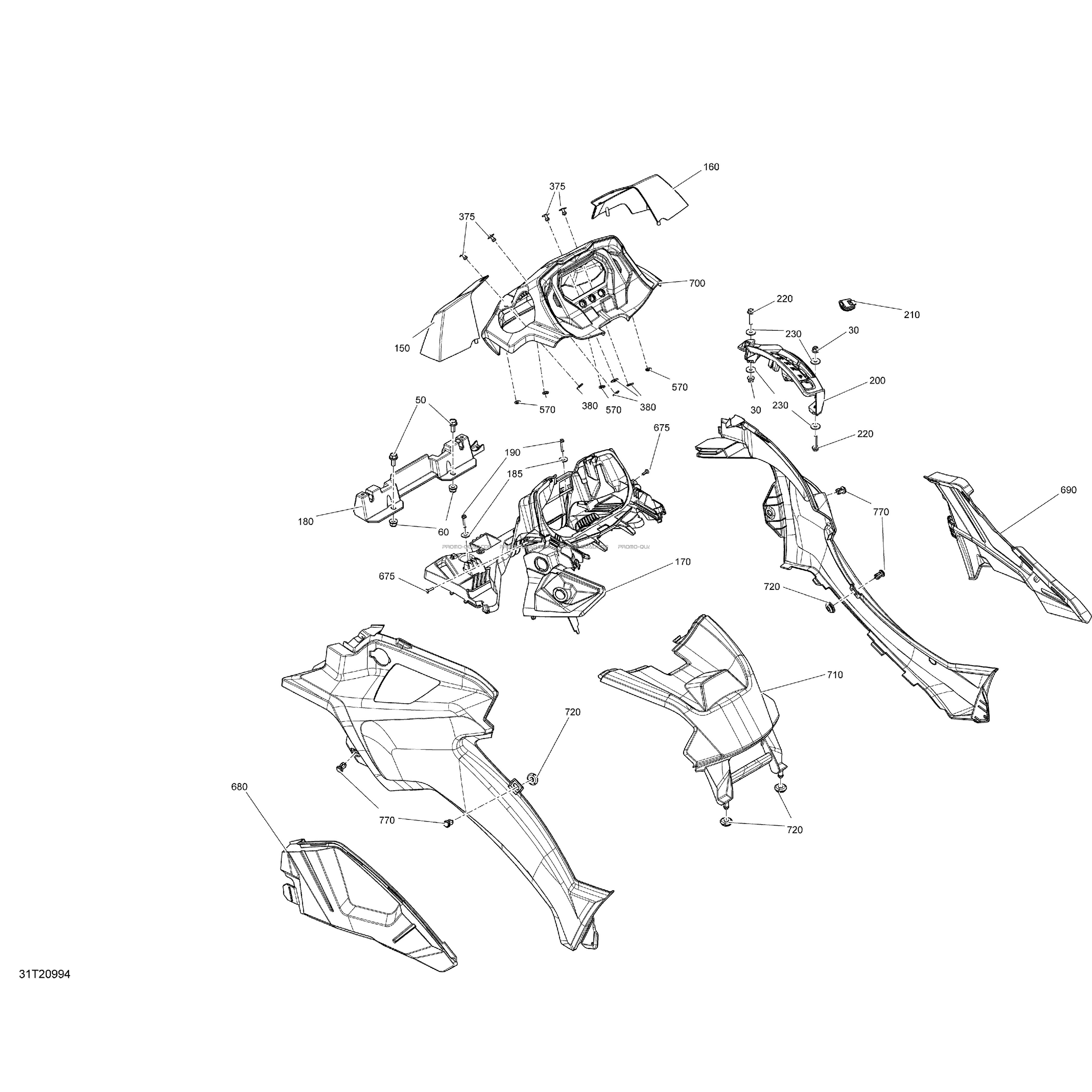 Body - Middle Section - Squadron Green - STD  Can-am  2020 Toutes les cylindrées  Original parts OEMBody - Middle Section - Squadron Green - STD  Can-am  2020 Toutes les cylindrées  Original parts OEM