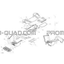 Body - Rear Section - Squadron Green - STD pour Can-am Toutes les cylindrées 2020 Outlander T 6X6 - 450 EFI - T Regulation