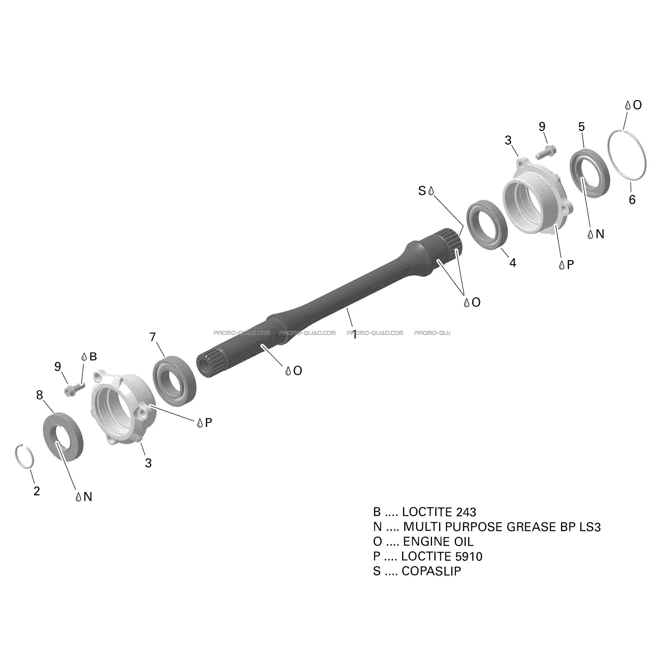 Arbre Entraînement  Can-am  2020 Toutes les cylindrées  Original parts OEMArbre Entraînement  Can-am  2020 Toutes les cylindrées  Original parts OEM