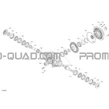 Entraînement Arrière - Différentiel Central pour Can-am Toutes les cylindrées 2020 Outlander T 6X6 - 650 EFI - T Regulation