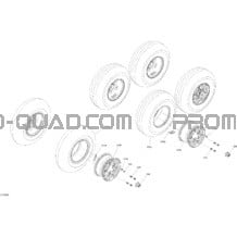 Roues Et Pneus - XT pour Can-am Toutes les cylindrées 2020 Outlander T 6X6 - 1000 EFI - T Regulation