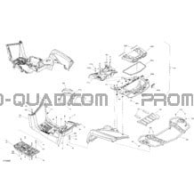Carrosserie - Section Arrière - Vert Escadron pour Can-am Toutes les cylindrées 2020 Outlander T MAX 6X6 - 450 EFI - T Regulation