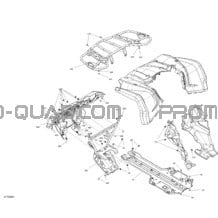 Carrosserie - Section Avant - Vert Escadron pour Can-am Toutes les cylindrées 2020 Outlander T MAX 6X6 - 450 EFI - T Regulation