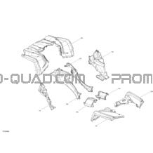 Fender Kit - Squadron Green pour Can-am Toutes les cylindrées 2020 Outlander T MAX 6X6 - 450 EFI - T Regulation