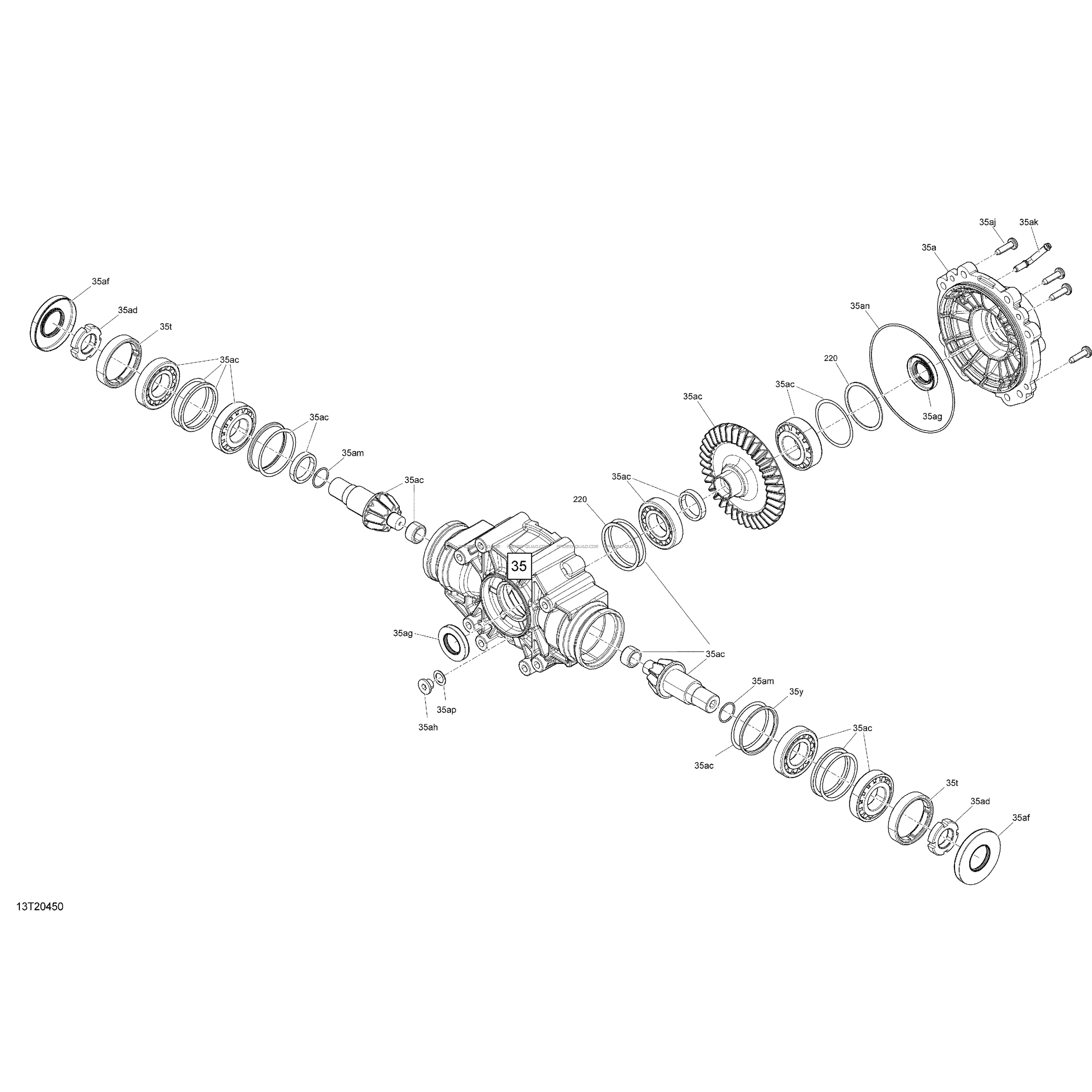Yokomo Différentiel central complet YZ-4 S4-504-2A