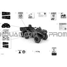 Décalques pour Can-am Toutes les cylindrées 2020 Outlander T MAX 6X6 - 650 EFI - T Regulation
