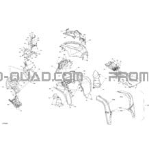 Carrosserie - Section Avant - Noir pour Can-am Toutes les cylindrées 2020 Renegade T 650 EFI - T Regulation