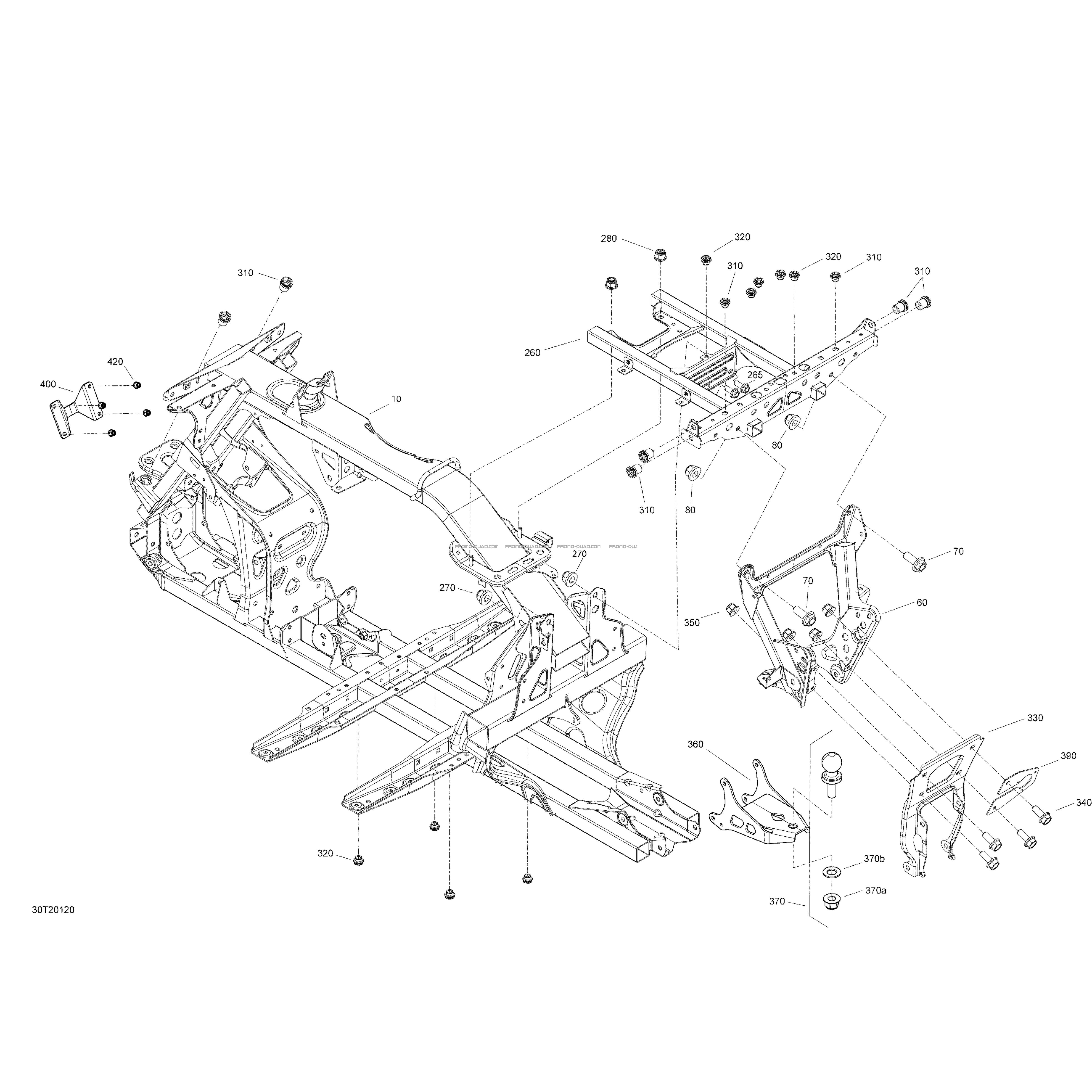 Chassis  Can-am  2020 Toutes les cylindrées  Original parts OEMChassis  Can-am  2020 Toutes les cylindrées  Original parts OEM