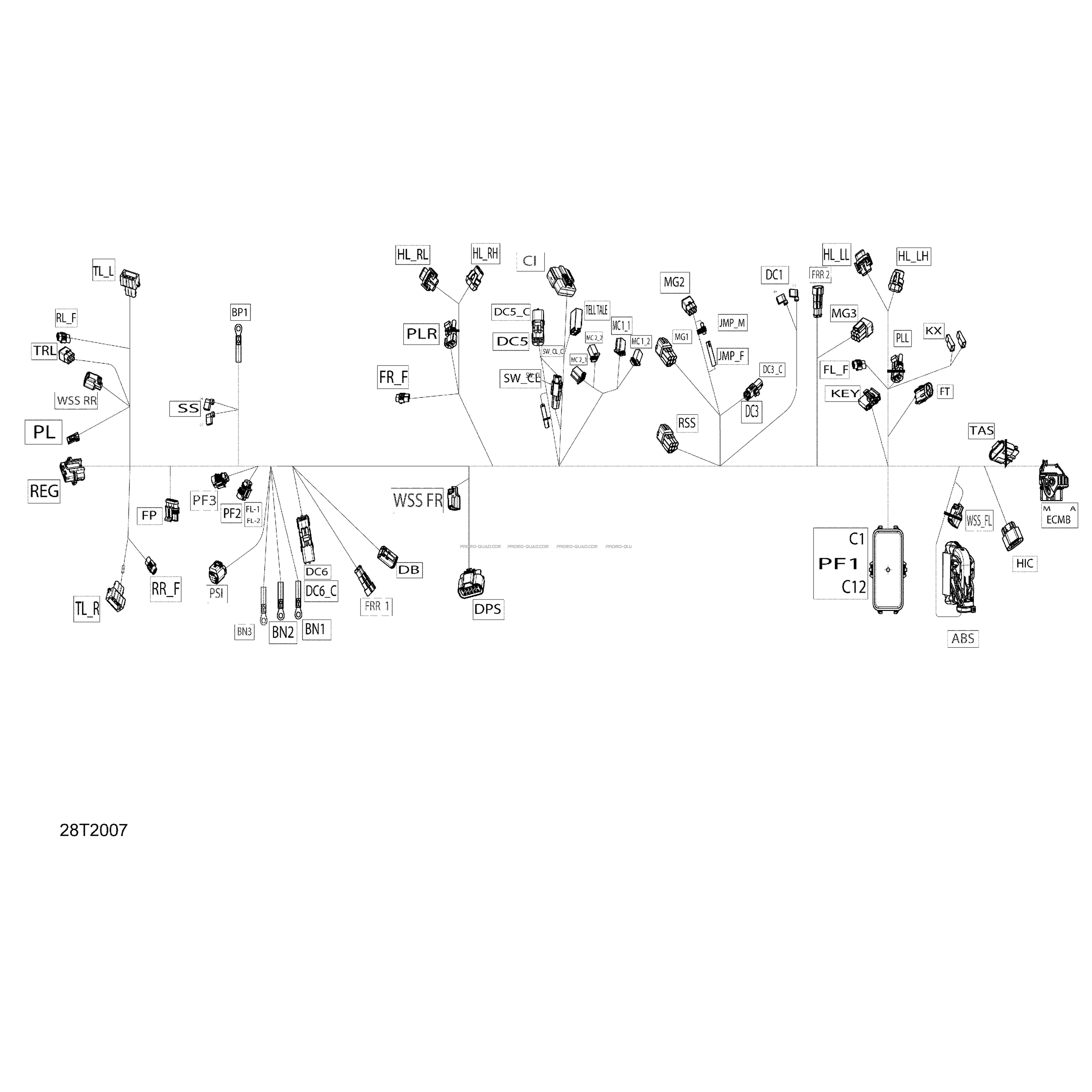 Main Harness - 710006713  Can-am  2020 Toutes les cylindrées  pièces OEMMain Harness - 710006713  Can-am  2020 Toutes les cylindrées  pièces OEM