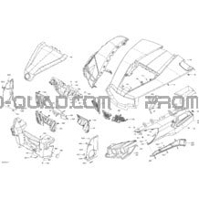 Carrosserie - Section Avant - Vert Boréal pour Can-am Toutes les cylindrées 2020 Commander 1000R EFI