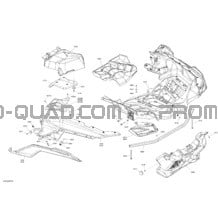 Body - Rear Section - STD - White and Red pour Can-am Toutes les cylindrées 2020 Maverick Turbo R