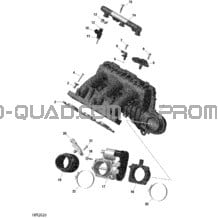 Collecteur Admission Air Et Carter De Papillon pour Can-am Toutes les cylindrées 2020 Maverick MAX Turbo RR - XMR