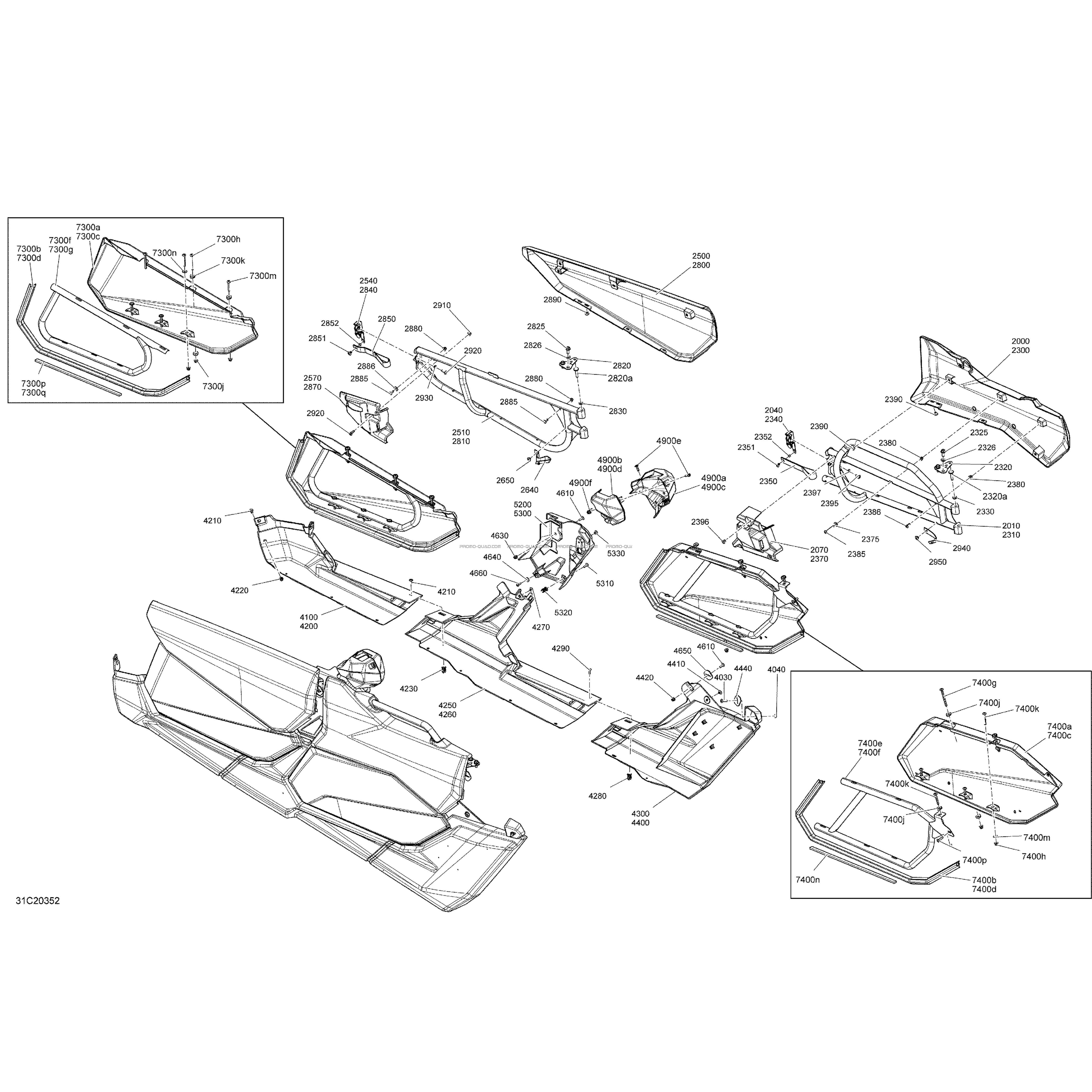 Body - Door Section - XMR - Green  Can-am  2020 Toutes les cylindrées  Original parts OEMBody - Door Section - XMR - Green  Can-am  2020 Toutes les cylindrées  Original parts OEM