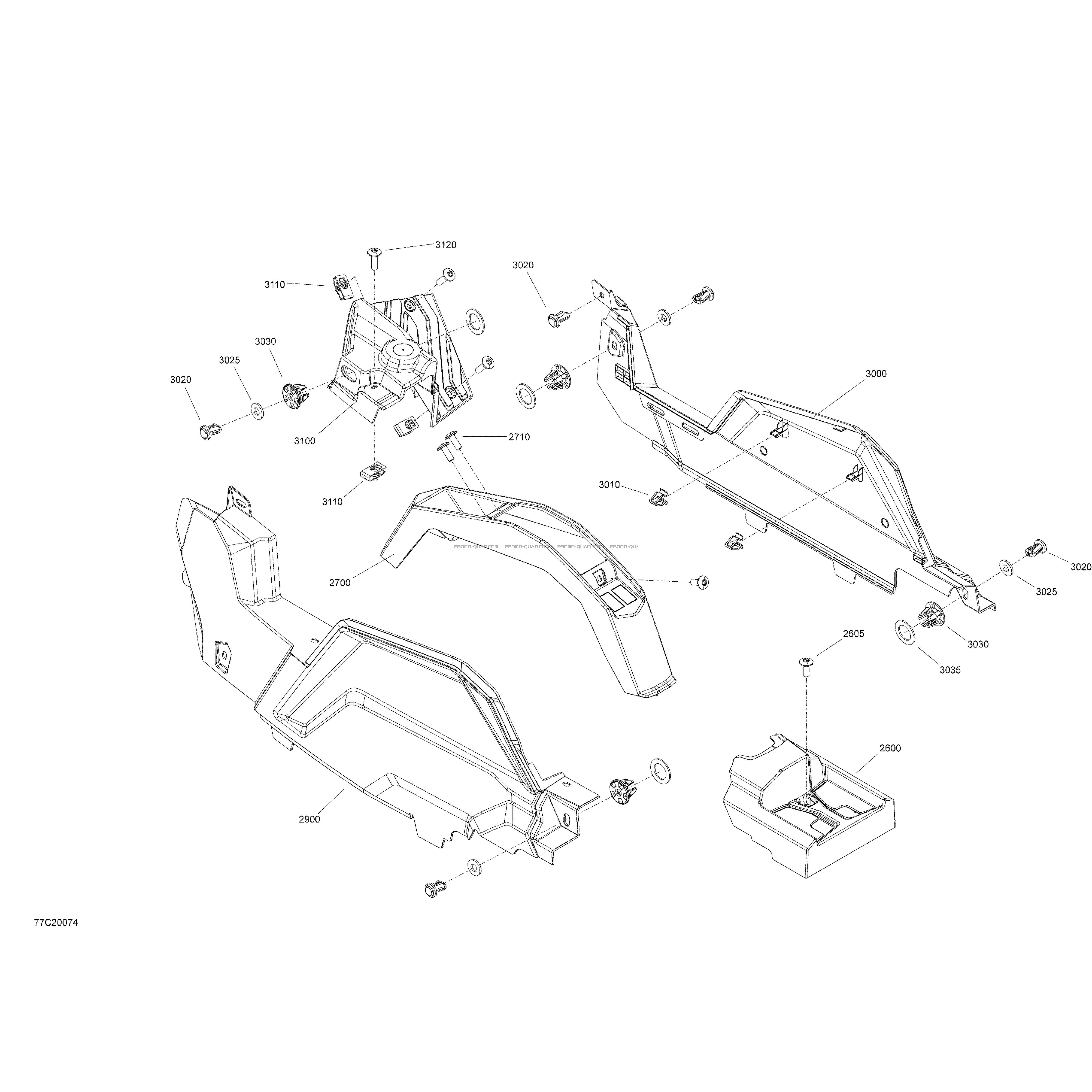 Habitacle - Console  Can-am  2020 Toutes les cylindrées  pièces OEMHabitacle - Console  Can-am  2020 Toutes les cylindrées  pièces OEM
