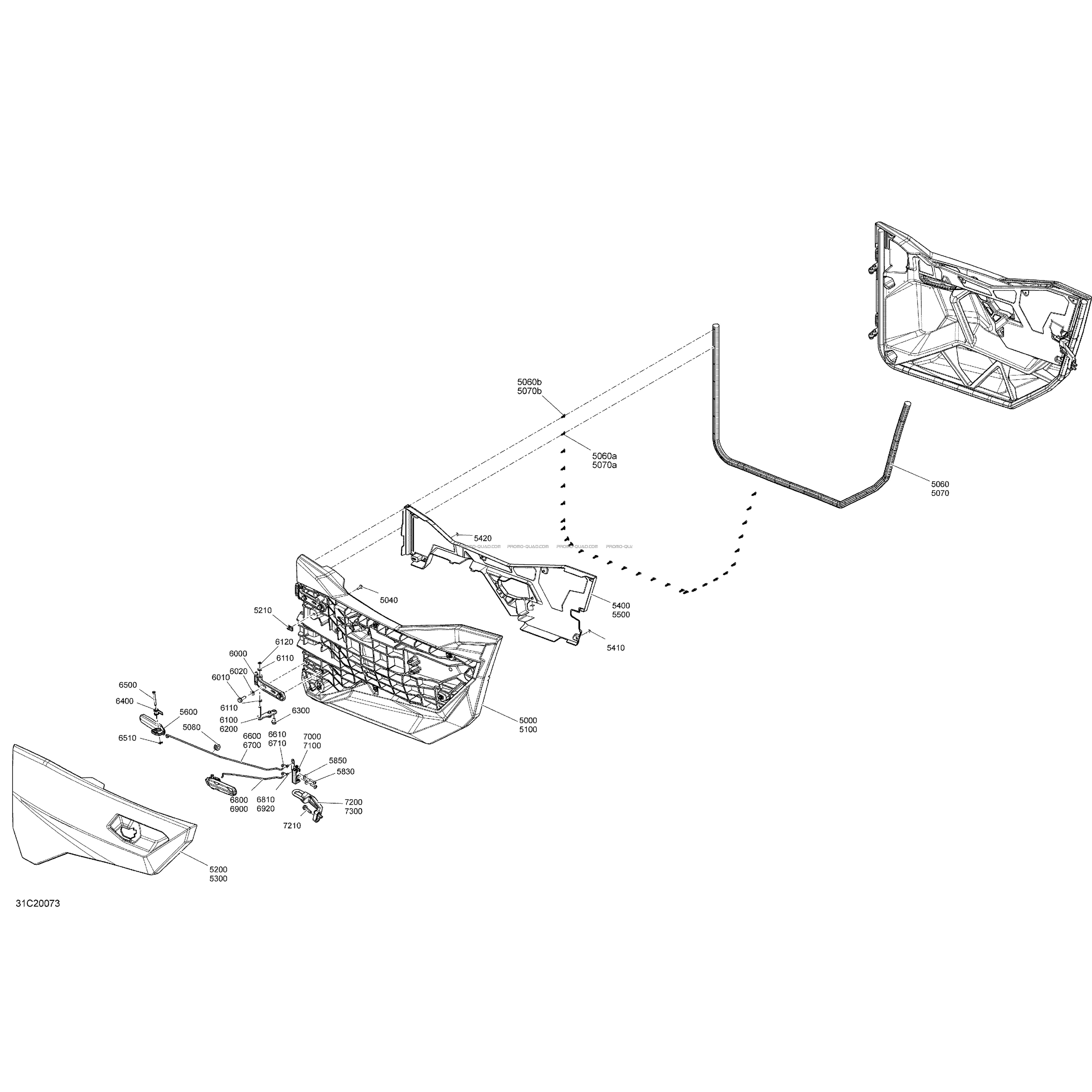 Carrosserie - Section Porte - Noir Éternel  Can-am  2020 Toutes les cylindrées  Original parts OEMCarrosserie - Section Porte - Noir Éternel  Can-am  2020 Toutes les cylindrées  Original parts OEM