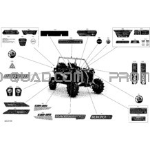 Décalques pour Can-am Toutes les cylindrées 2020 Maverick Sport 1000R - XMR