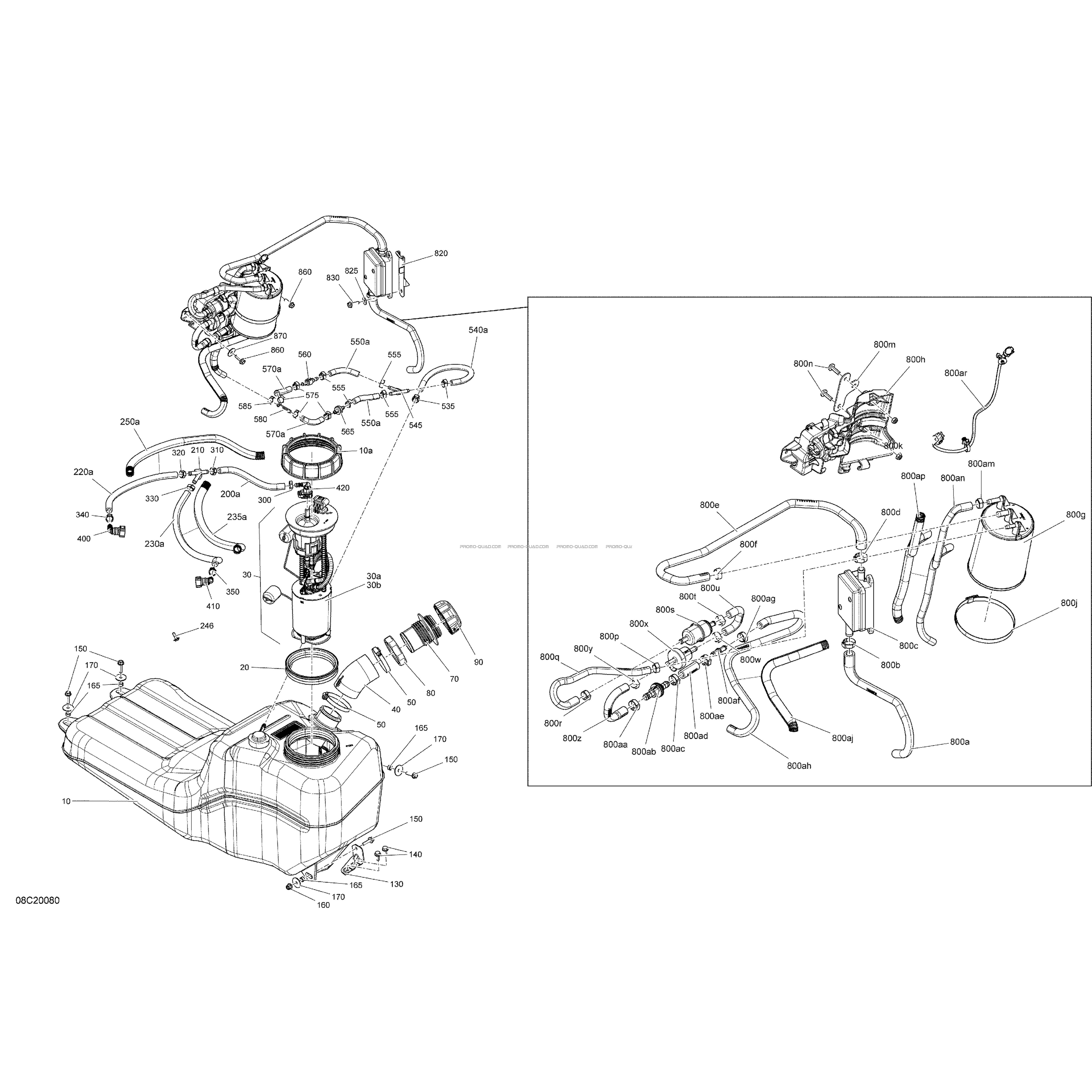 Alimentation - Evap  Can-am  2020 Toutes les cylindrées  Original parts OEMAlimentation - Evap  Can-am  2020 Toutes les cylindrées  Original parts OEM