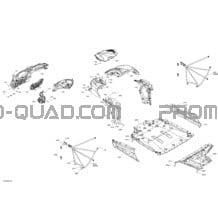 Carrosserie - Section Avant - Rouge pour Can-am Toutes les cylindrées 2020 Maverick Trail 800