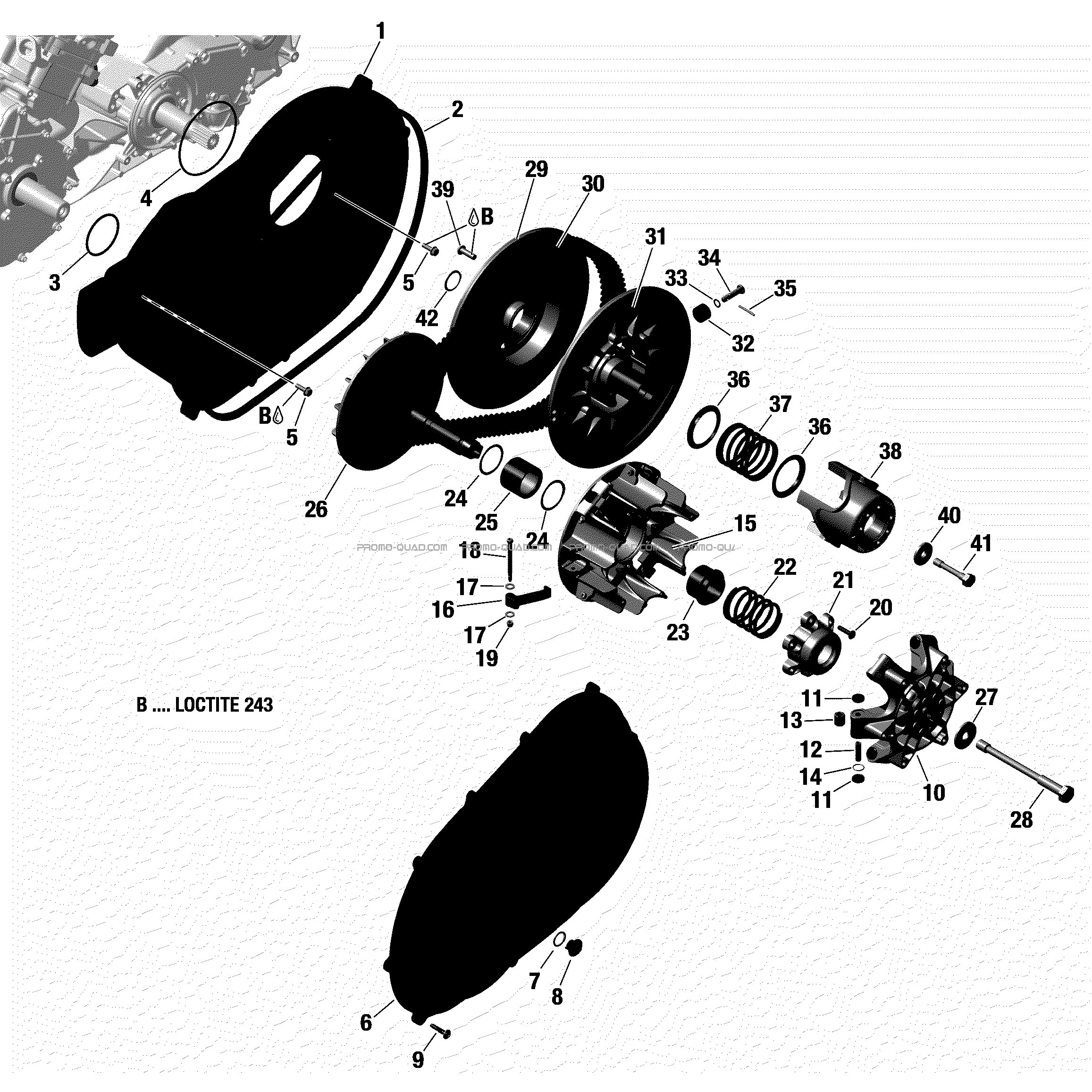 Poulie Menée  Can-am  2020 Toutes les cylindrées  Original parts OEM