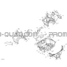 Carrosserie - Section Arrière - Noir Éternel pour Can-am Toutes les cylindrées 2020 Maverick Trail 1000