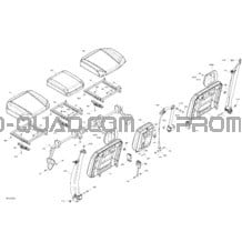 Siège - Arrière - XT - CAB pour Can-am Toutes les cylindrées 2020 Defender MAX HD10