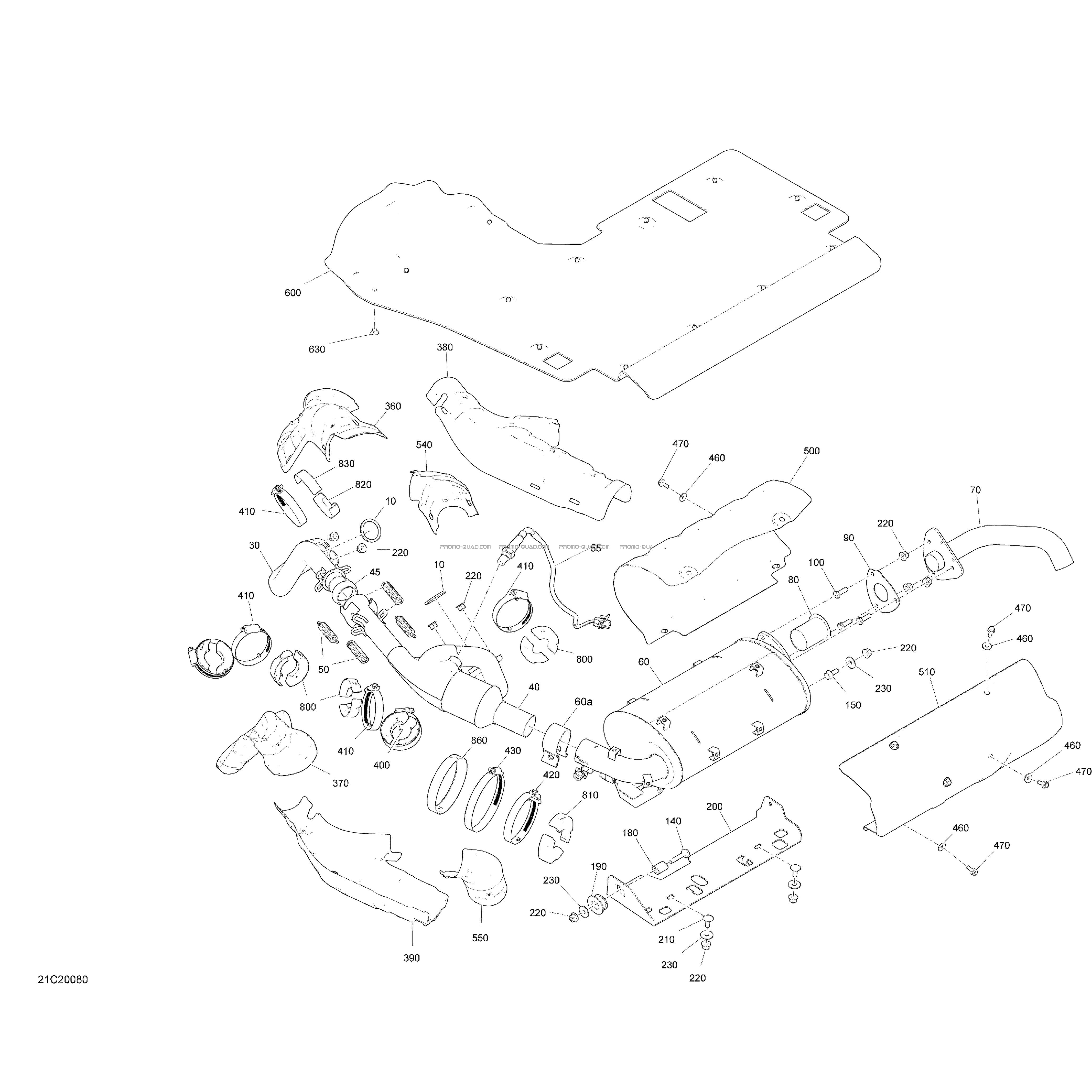 Échappement  Can-am  2020 Toutes les cylindrées  pièces OEMÉchappement  Can-am  2020 Toutes les cylindrées  pièces OEM