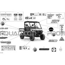 Décalques - XT pour Can-am Toutes les cylindrées 2020 Traxter HD10 - XT