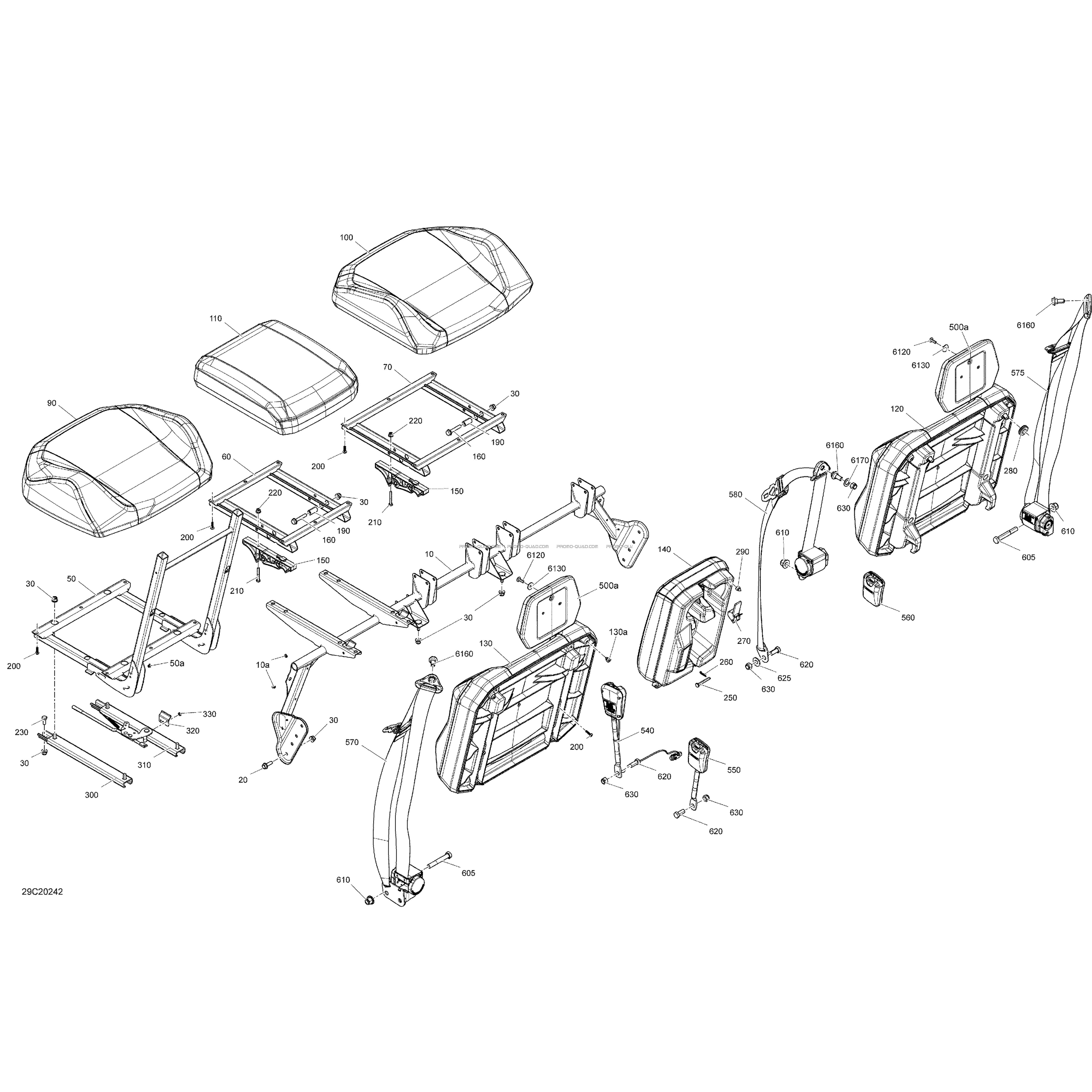 Siège - XMR - INT  Can-am  2020 Toutes les cylindrées  Original parts OEMSiège - XMR - INT  Can-am  2020 Toutes les cylindrées  Original parts OEM
