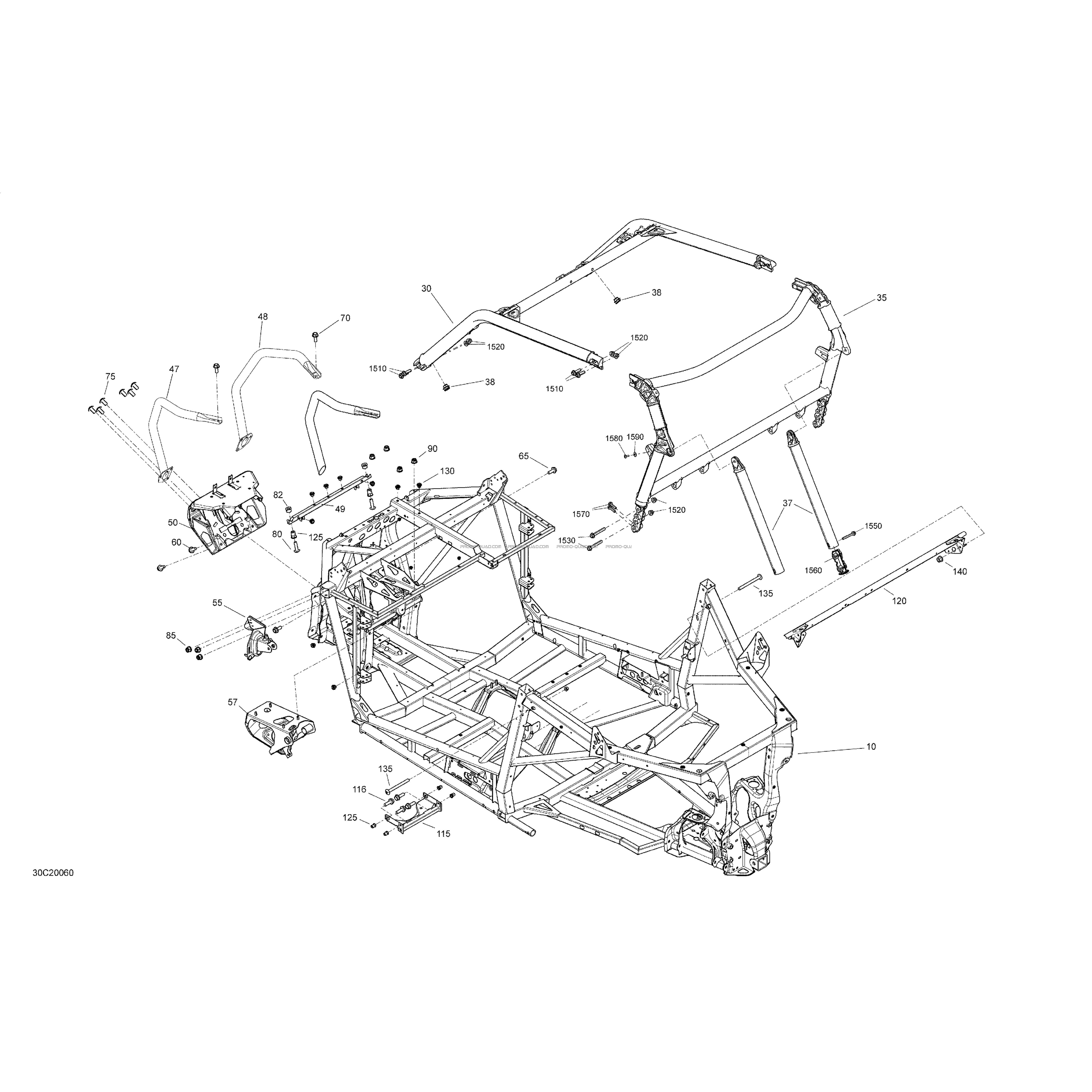 Châssis  Can-am  2020 Toutes les cylindrées  pièces OEMChâssis  Can-am  2020 Toutes les cylindrées  pièces OEM