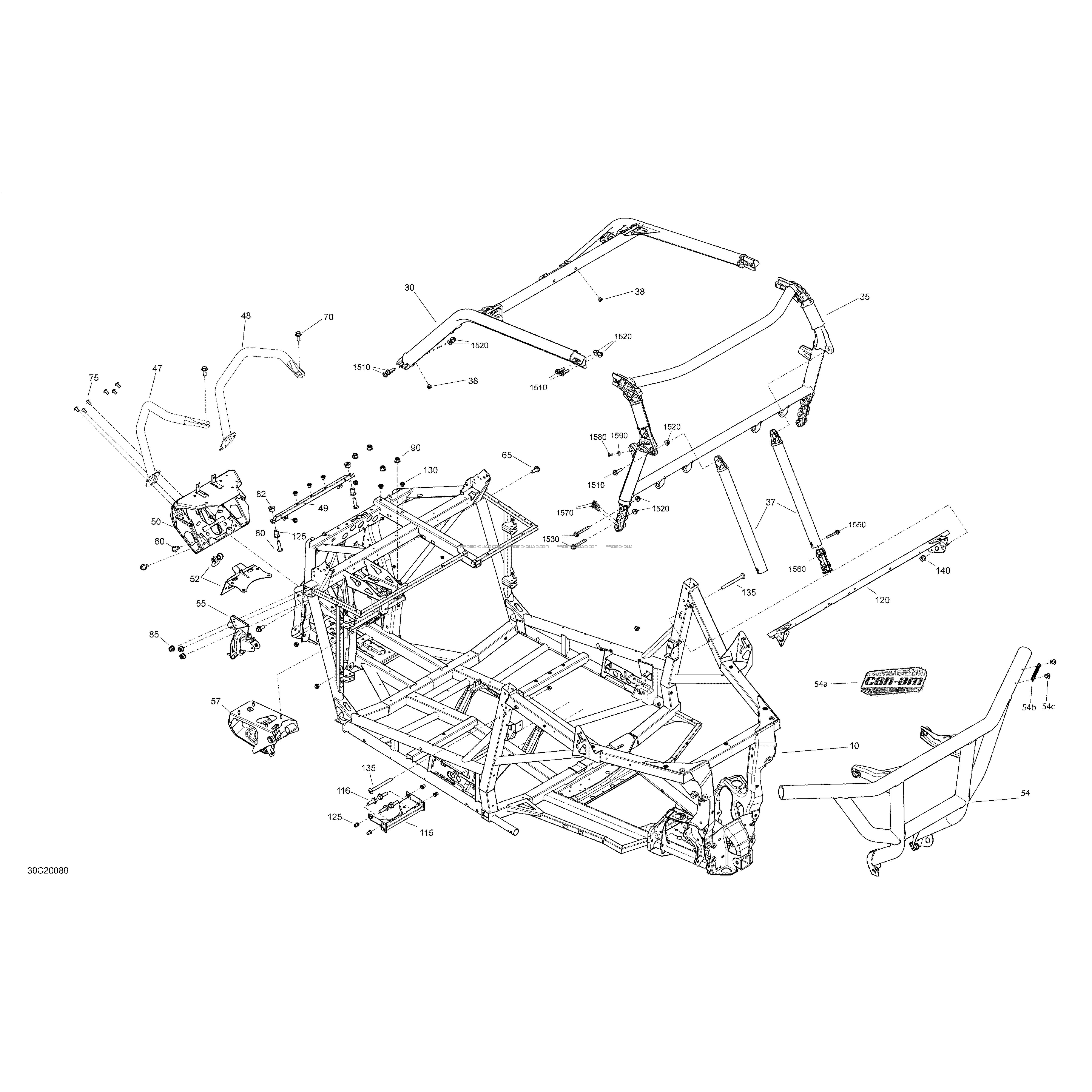 Châssis  Can-am  2020 Toutes les cylindrées  Original parts OEMChâssis  Can-am  2020 Toutes les cylindrées  Original parts OEM
