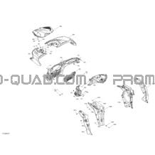 Carrosserie - Section Avant - Rouge pour Can-am Toutes les cylindrées 2020 Maverick Sport MAX 1000