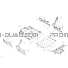 Carrosserie - Section Centrale - Rouge pour Can-am Toutes les cylindrées 2020 Maverick Sport MAX 1000