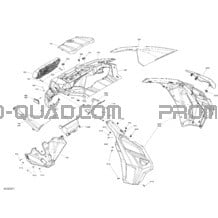 Carrosserie - Section Avant - XRC - Orange pour Can-am Toutes les cylindrées 2020 Traxter T HD8 - T Regulation