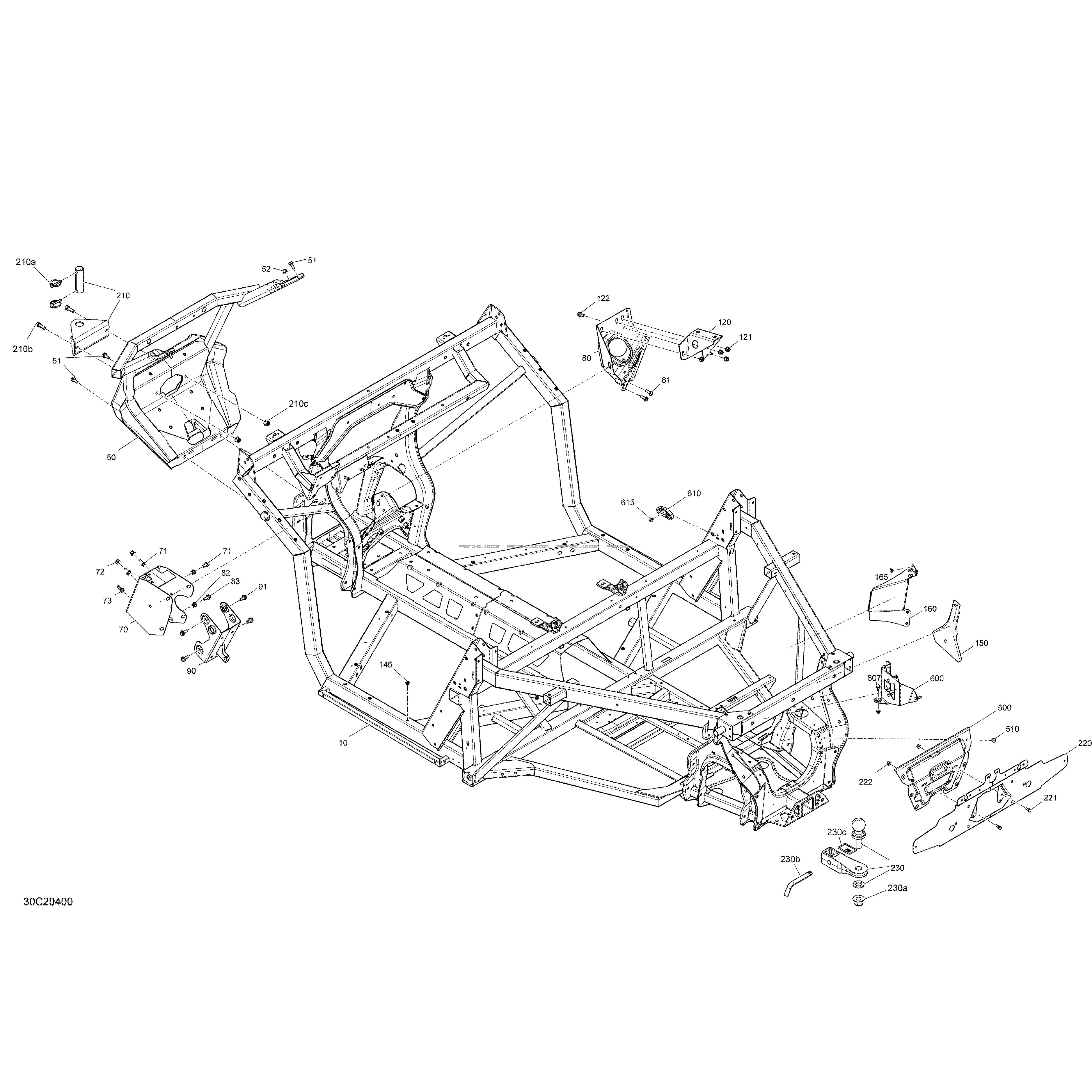 Frame - BASE  Can-am  2020 Toutes les cylindrées  pièces OEMFrame - BASE  Can-am  2020 Toutes les cylindrées  pièces OEM