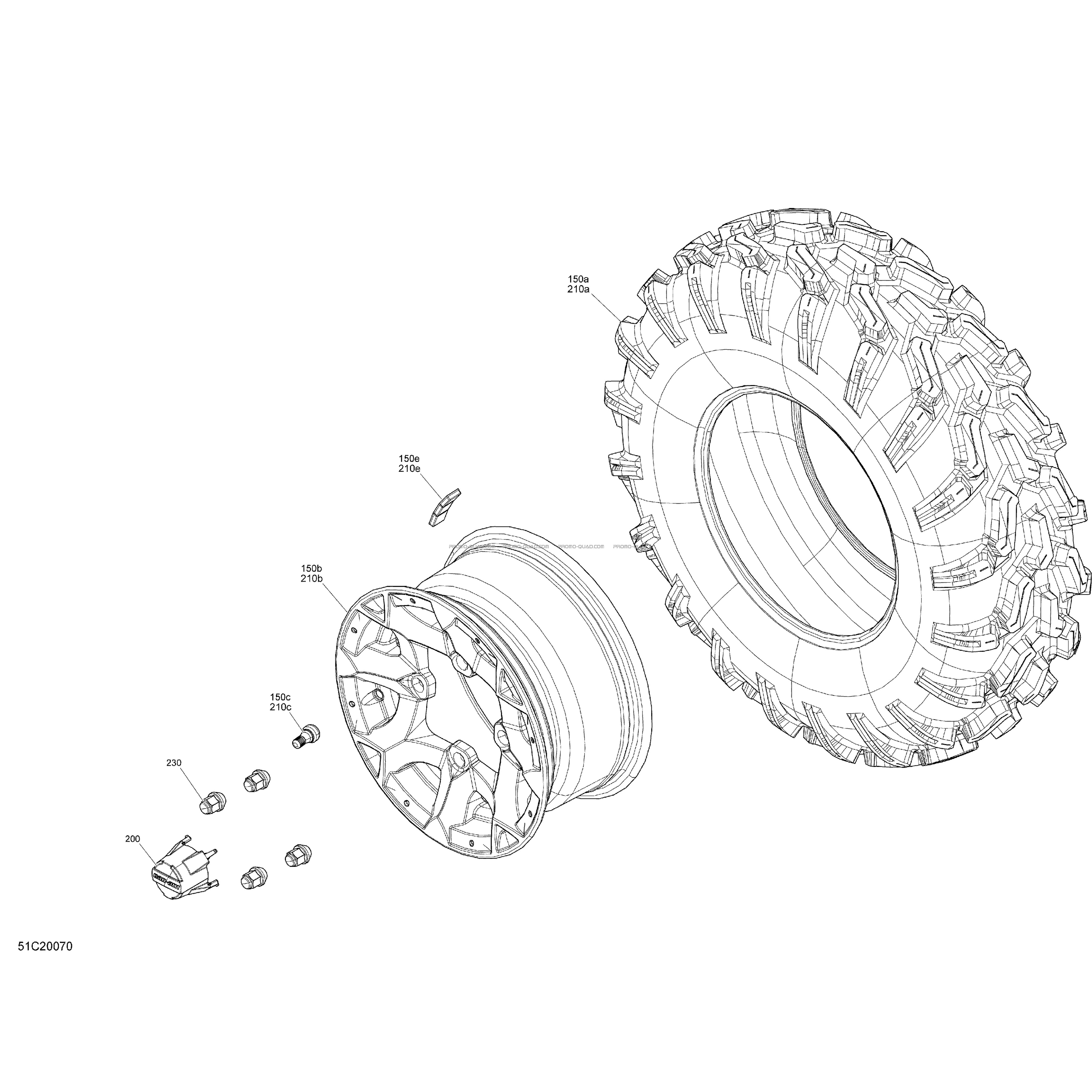 Roues - DPS  Can-am  2020 Toutes les cylindrées  Original parts OEM