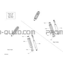 Amortisseurs - BASE pour Can-am Toutes les cylindrées 2020 Maverick Trail 800 - T Regulation