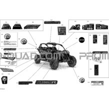 Carrosserie - Décalques  - DS pour Can-am Toutes les cylindrées 2021 Maverick Turbo R - DS_RS