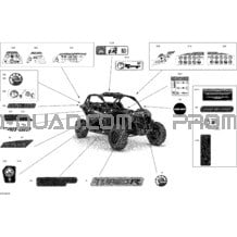 Carrosserie - Décalques  - DS pour Can-am Toutes les cylindrées 2021 Maverick Turbo R - DS_RS