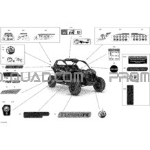 Carrosserie - Décalques  - RS pour Can-am Toutes les cylindrées 2021 Maverick Turbo R - DS_RS