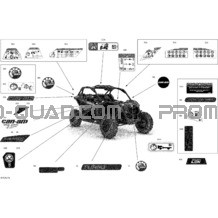 Carrosserie - Décalques pour Can-am Toutes les cylindrées 2021 Maverick Turbo RR - XDS