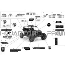 Carrosserie - Décalques pour Can-am Toutes les cylindrées 2021 Maverick Turbo RR - XRS - CE