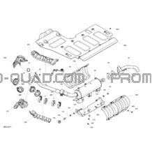Engine - Exhaust pour Can-am Toutes les cylindrées 2021 Traxter T HD5 - BASE - T Regulation