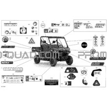 Carrosserie - Décalques  - XU pour Can-am Toutes les cylindrées 2021 Traxter T HD8 - BASE_XU - T Regulation
