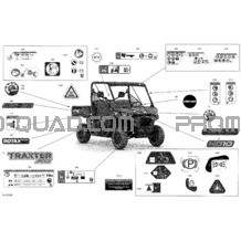 Carrosserie - Décalques pour Can-am Toutes les cylindrées 2021 Traxter T HD10 - XU - T Regulation