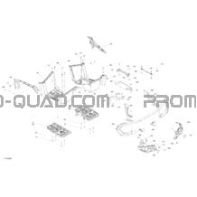Carrosserie - Section Arrière pour Can-am Toutes les cylindrées 2021 Outlander 650 EFI - XT