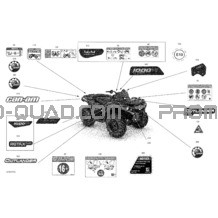 Carrosserie - Décalques - XTP pour Can-am Toutes les cylindrées 2021 Outlander MAX 1000R EFI - XTP_LTD